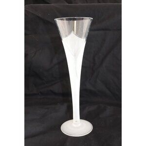 Vintage Etched Frosted Tulip Champagne Flute 10" x 3" Excellent Condition